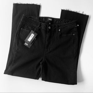 Paige Colette Crop Flare Jean with Raw Hem